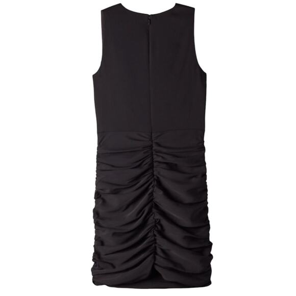 Aritzia Babaton Black Viva Ruched Mini Dress - Picture 3 of 12